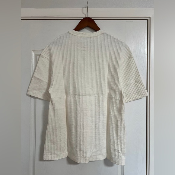 Zara Women's Textured Cream Crew Neck Sweater - Picture 1 of 4